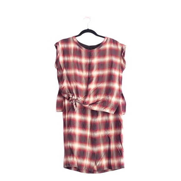 All Saints Henry Check Plaid Tie Dress Classic Holidays Punk Rock Style - Picture 2 of 7